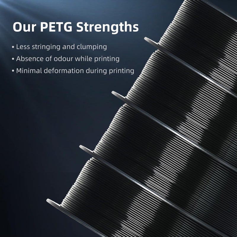 Geeetech PETG Filament 1.75mm, 2kg (4.4lbs) / 2 Pack Upgraded High-Toughness 3D Printer Filament - ±0.02mm Accuracy, Neatly Wound Durable, Non-Clogging & Non-Stringing, Fits Most FDM Printers (White) - Image 5